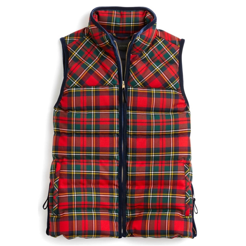 JCrew Tartan Mountain Puffer Vest